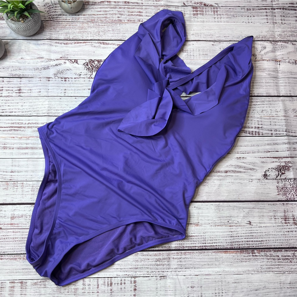 Bar III Purple One Piece - Picture 4 of 4